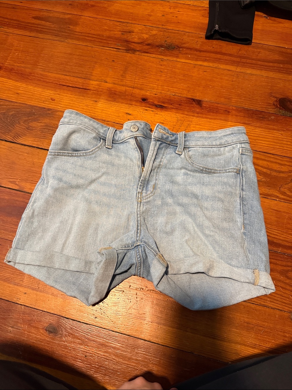 Old Navy Light Wash Denim Roll-Hem Shorts